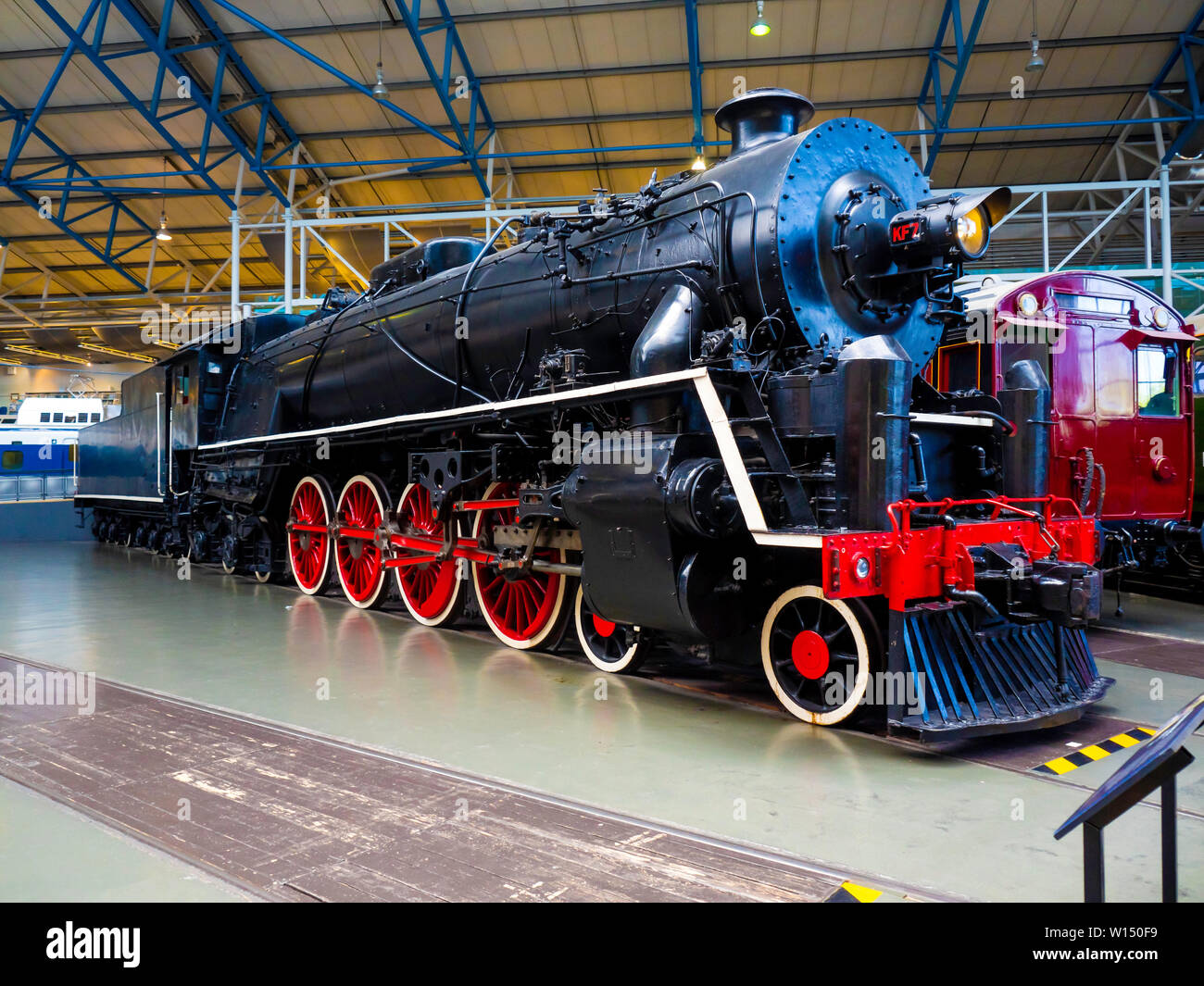 Un passager 4-8-4 locomotive vapeur de fer chinois construit par Vulcan Foundry, la plus grande unité loco jamais construit au Royaume-Uni, maintenant dans la GRN York Banque D'Images
