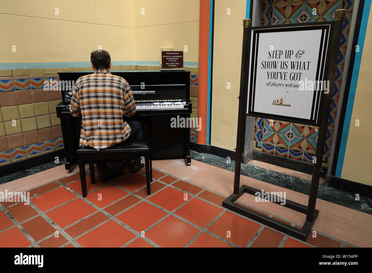 La gare Union emblématique de Los Angeles tourne sur 80 Mai, 2019. Le plus grand terminal de train dans l'ouest des États-Unis. Banque D'Images