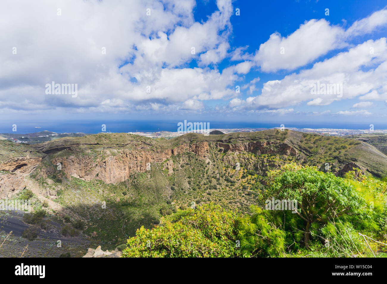 La nature et le paysage des îles Canaries - Montagnes de Gran Canaria Banque D'Images
