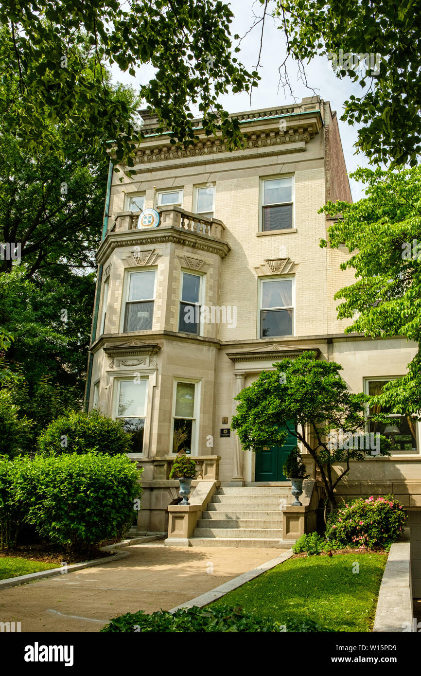 L'ambassadeur de Grèce résidence, 2324 Massachusetts Avenue NW, Washington DC Banque D'Images