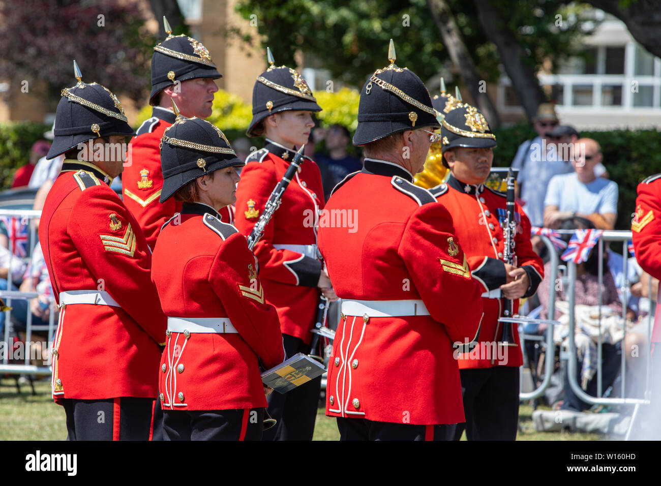 Musiciens dans le cadre de la Journée nationale des Forces armées, Folkestone, Kent Banque D'Images