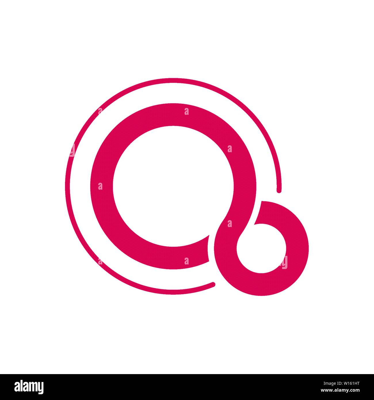 Logo Google OS Fuchsia. Fuchsia est un système d'exploitation fondé sur les capacités actuellement développé par Google. EPS 10. Illustration de Vecteur