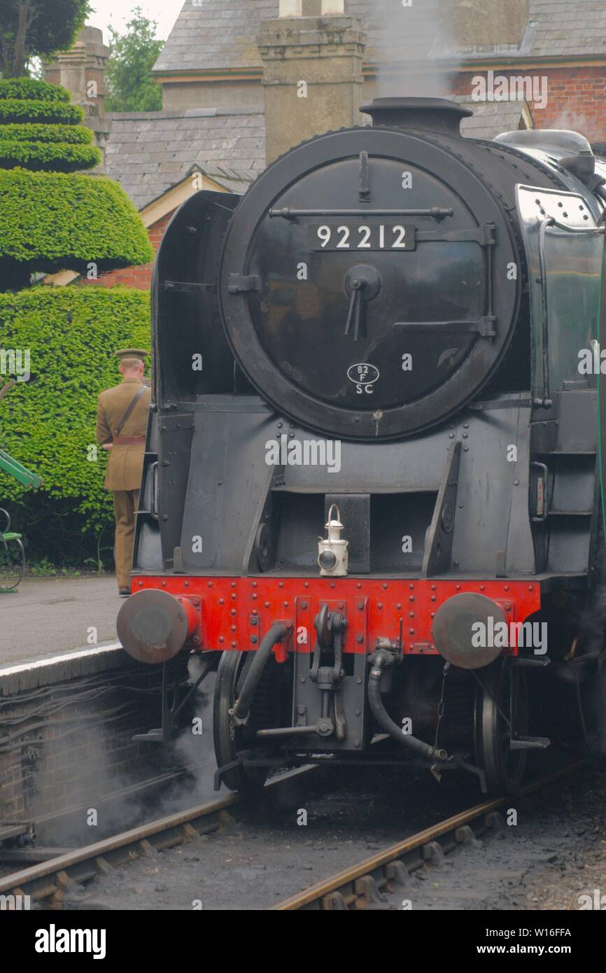 92212 locomotive à la ligne Cresson durant la guerre sur l'événement en ligne. Banque D'Images