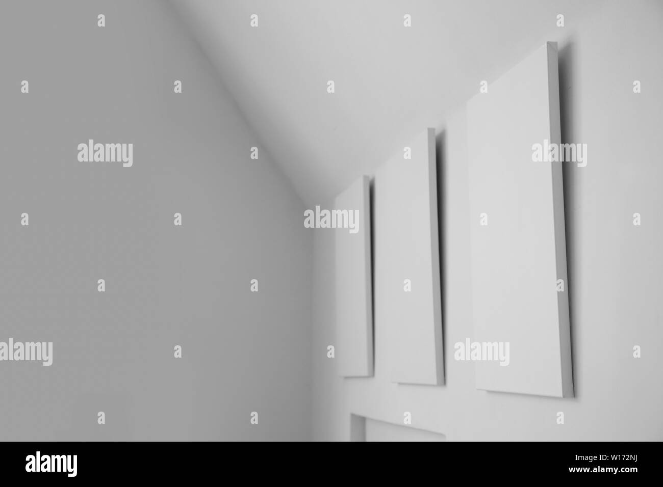 Photos sur mur en galerie d'art moderne Banque D'Images