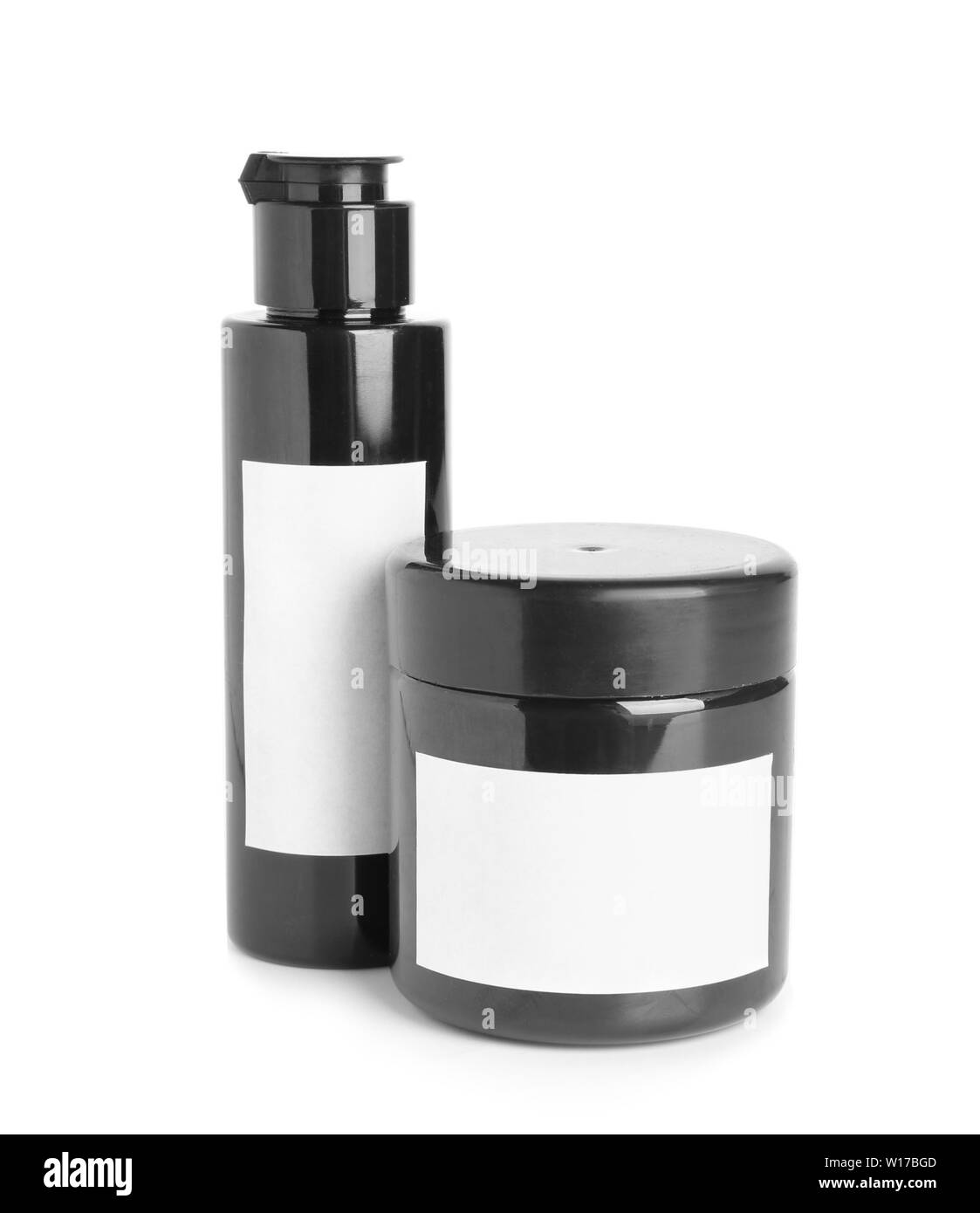 Shampooing différentes sur fond blanc Banque D'Images