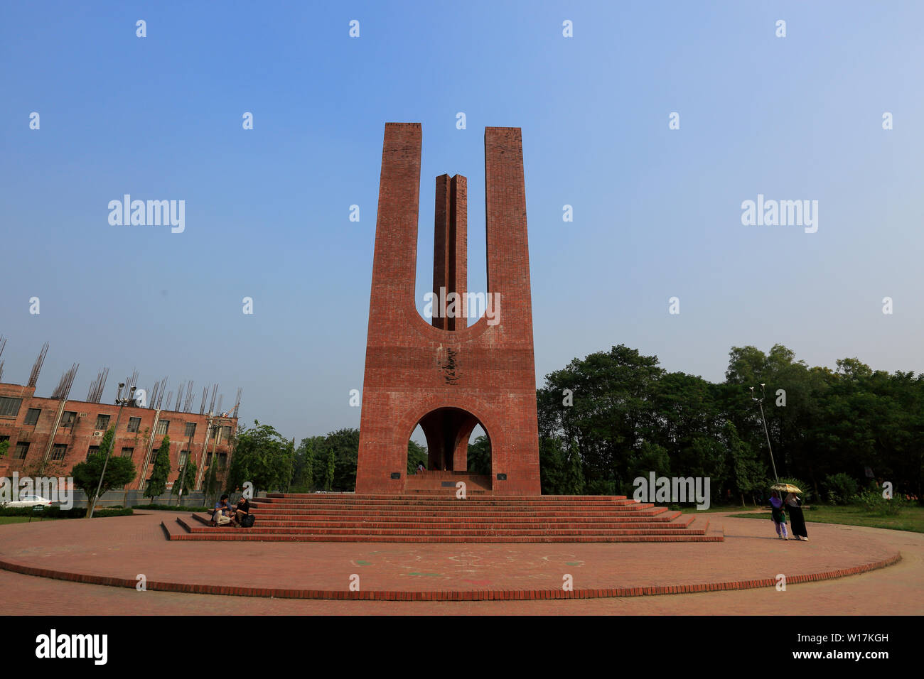 Shaheed Minar à l'Université de Jahangirnagar conçu par l'architecte Rabiul Hossain. Dhaka, Bangladesh Banque D'Images