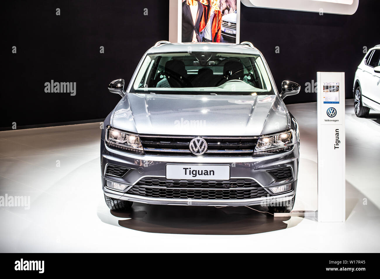 Bruxelles, Belgique, Jan 2019 VW Volkswagen Tiguan, Bruxelles Salon de l'automobile, deuxième génération, la plate-forme MQB, SWB, court empattement, produit par Volkswagen Banque D'Images