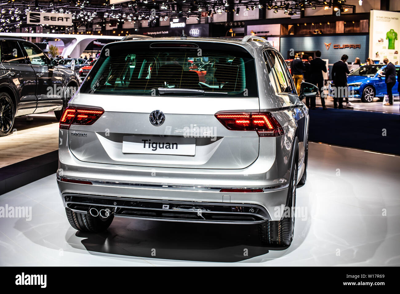 Bruxelles, Belgique, Jan 2019 VW Volkswagen Tiguan, Bruxelles Salon de l'automobile, deuxième génération, la plate-forme MQB, SWB, court empattement, produit par Volkswagen Banque D'Images