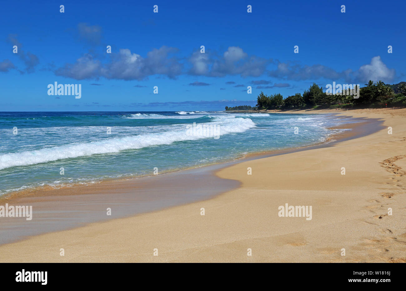 Waimea Bay Beach, Oahu, Hawaii Banque D'Images