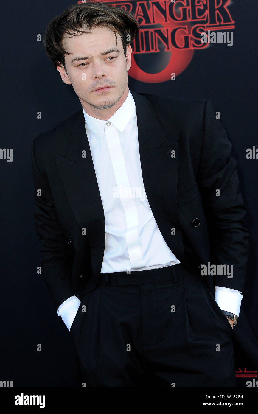 Santa Monica, USA. 28 Juin, 2019. Charlie Heaton lors de la première mondiale de la saison 3 de la série TV Netflix 'Stranger Things' à Barnum Hall. Santa Monica, 28.06.2019 | Conditions de crédit dans le monde entier : dpa/Alamy Live News Banque D'Images