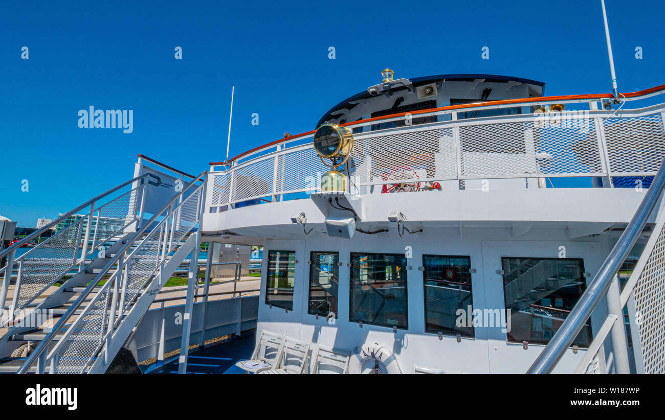 Visites guidées de la rivière Chicago - Chicago, USA - 12 JUIN 2019 Banque D'Images