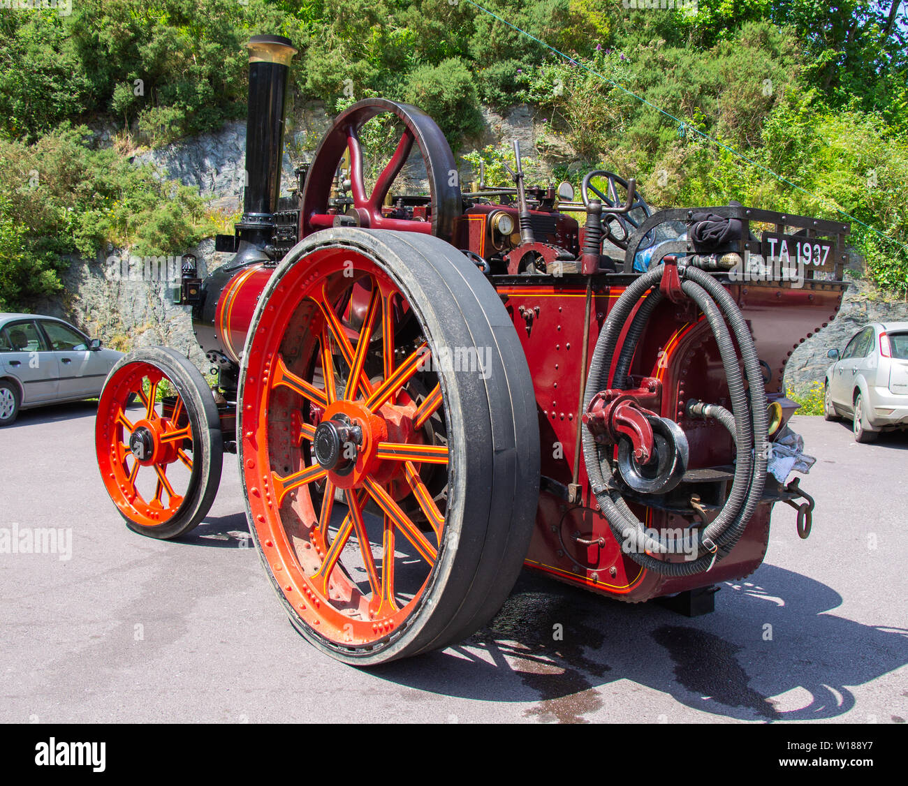 Les moteurs de traction à vapeur à l'extérieur Banque D'Images