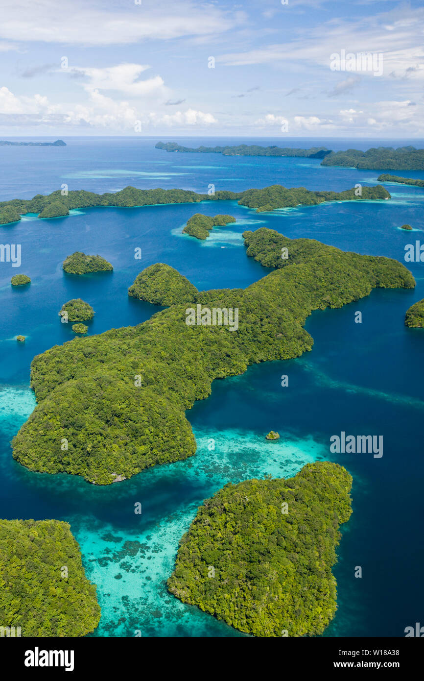 Rock Islands of Palau, Micronésie, Palau, du Pacifique Banque D'Images