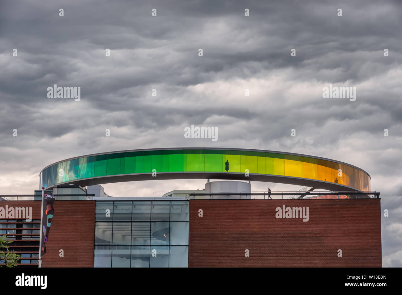 Aros Aarhus musée d'art moderne, le Danemark sur le toit Banque D'Images