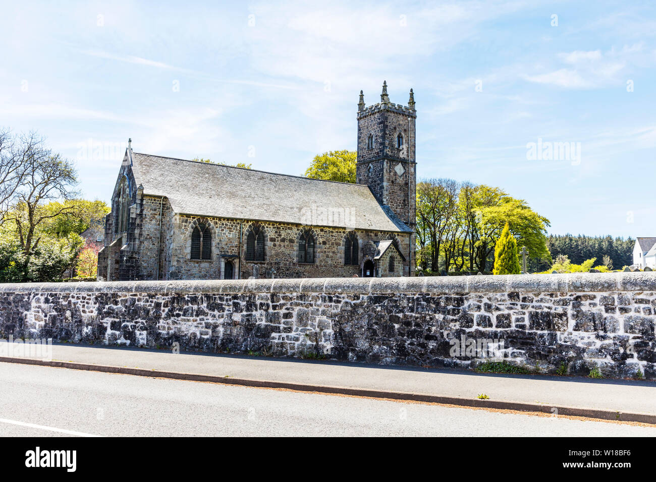 L'église de St Michael et Tous les Anges, Princetown, Devon, l'Église anglicane de St Michel à Princetown, église, églises, Devon, UK, extérieur, bâtiment Banque D'Images