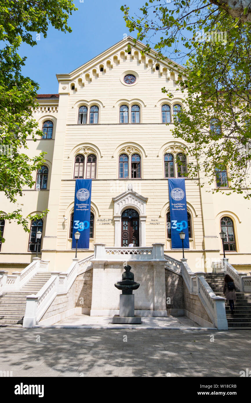 Sveuciliste u Zagrebu, Université de Zagreb, Trg Republike Hrvatske, Gornji Grad, Zagreb, Croatie Banque D'Images