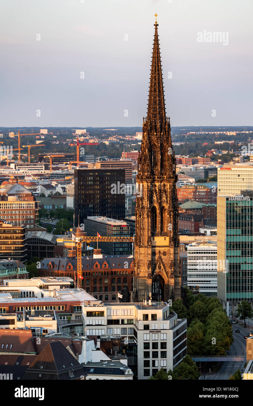 Die aus der Luft-Nikolai-Kirche Banque D'Images