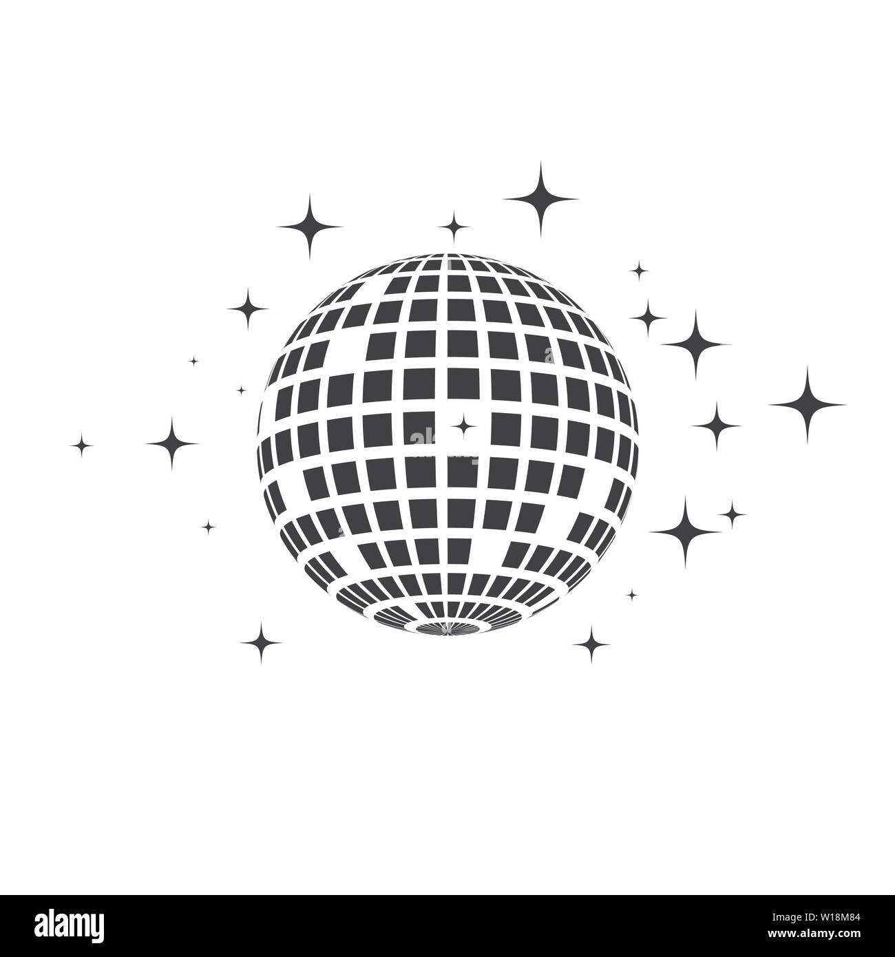 Boule disco icône vecteur illustration design template Illustration de Vecteur