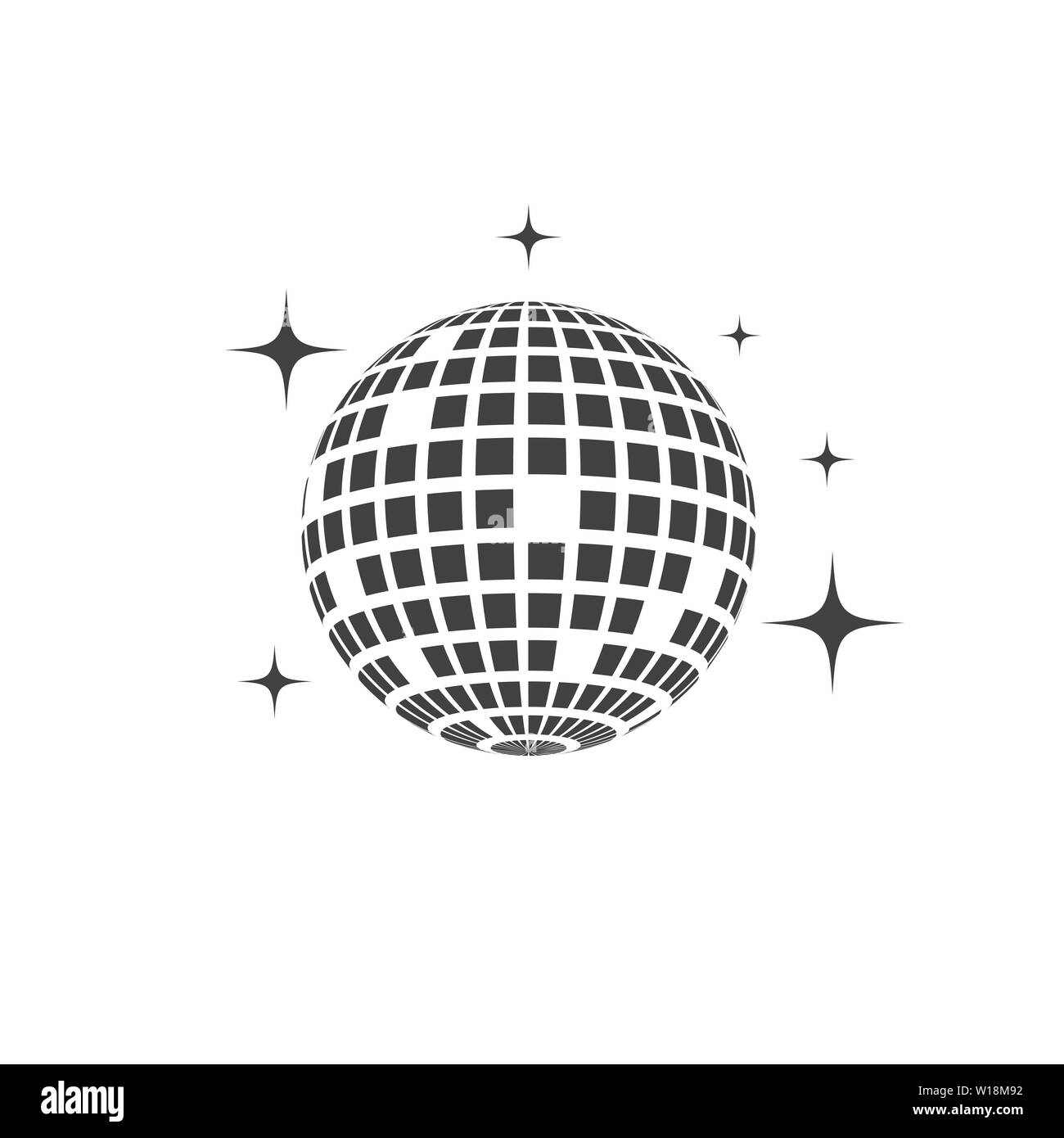 Boule disco icône vecteur illustration design template Illustration de Vecteur