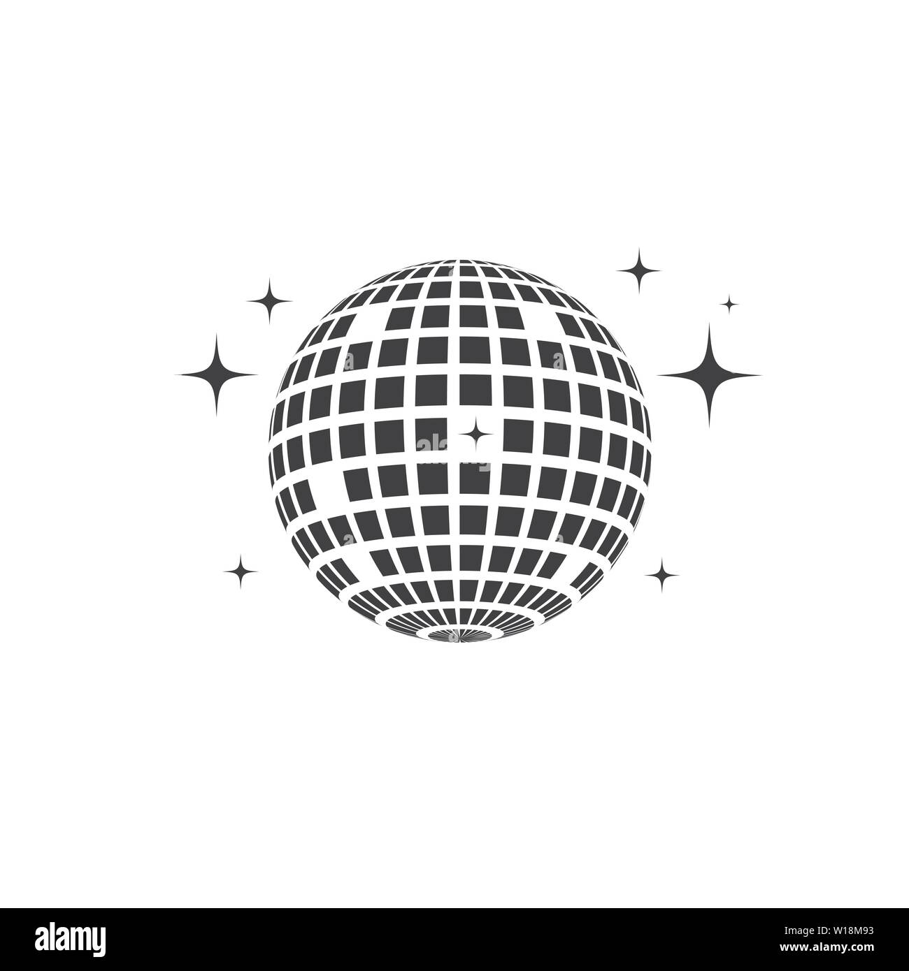Boule disco icône vecteur illustration design template Illustration de Vecteur