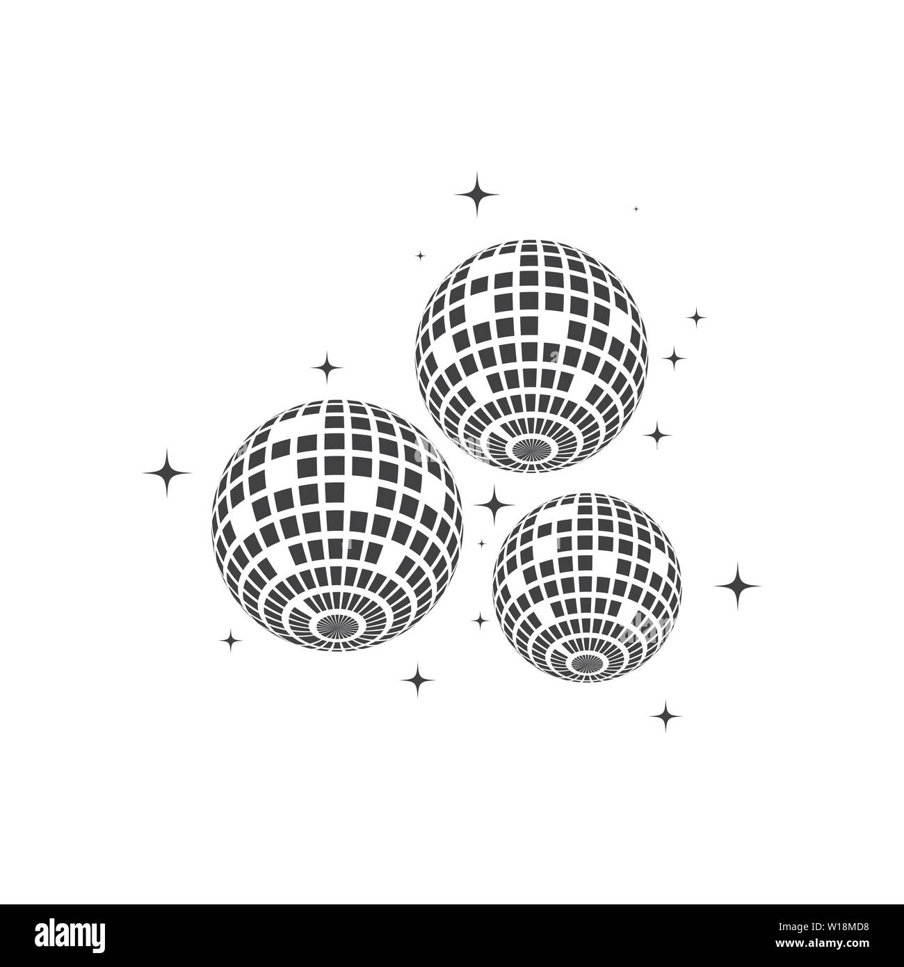 Boule disco icône vecteur illustration design template Illustration de Vecteur