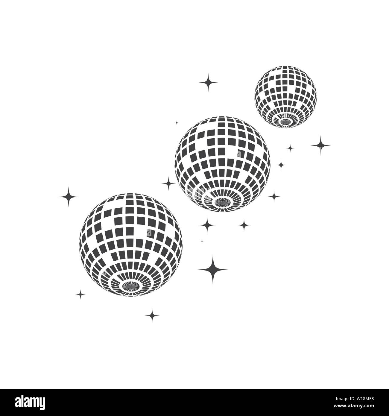 Boule disco icône vecteur illustration design template Illustration de Vecteur