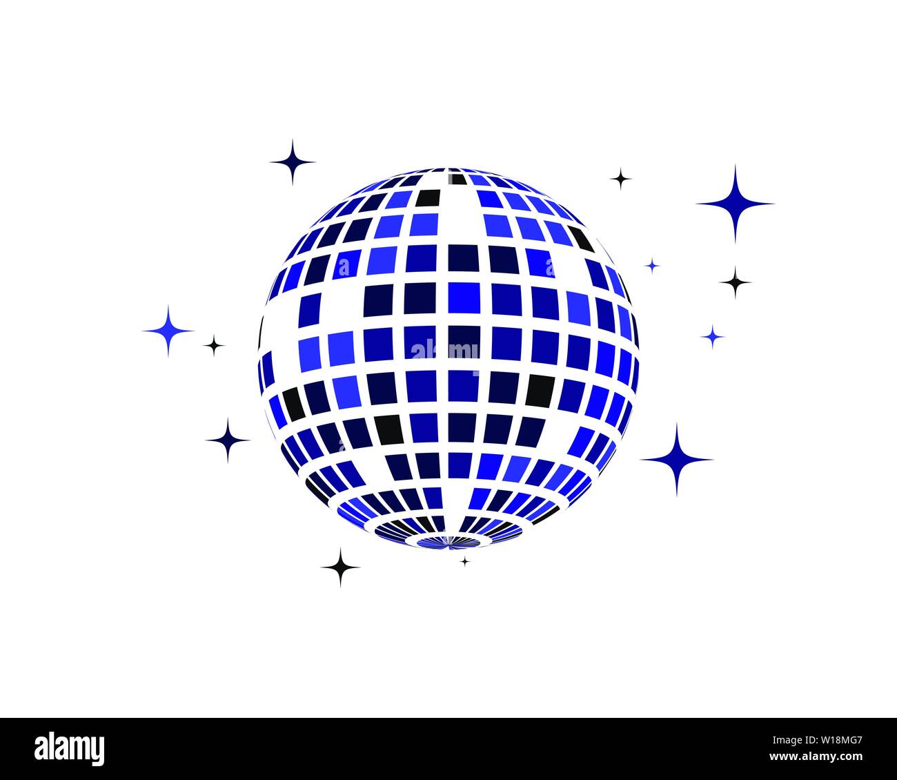 Boule disco icône vecteur illustration design template Illustration de Vecteur