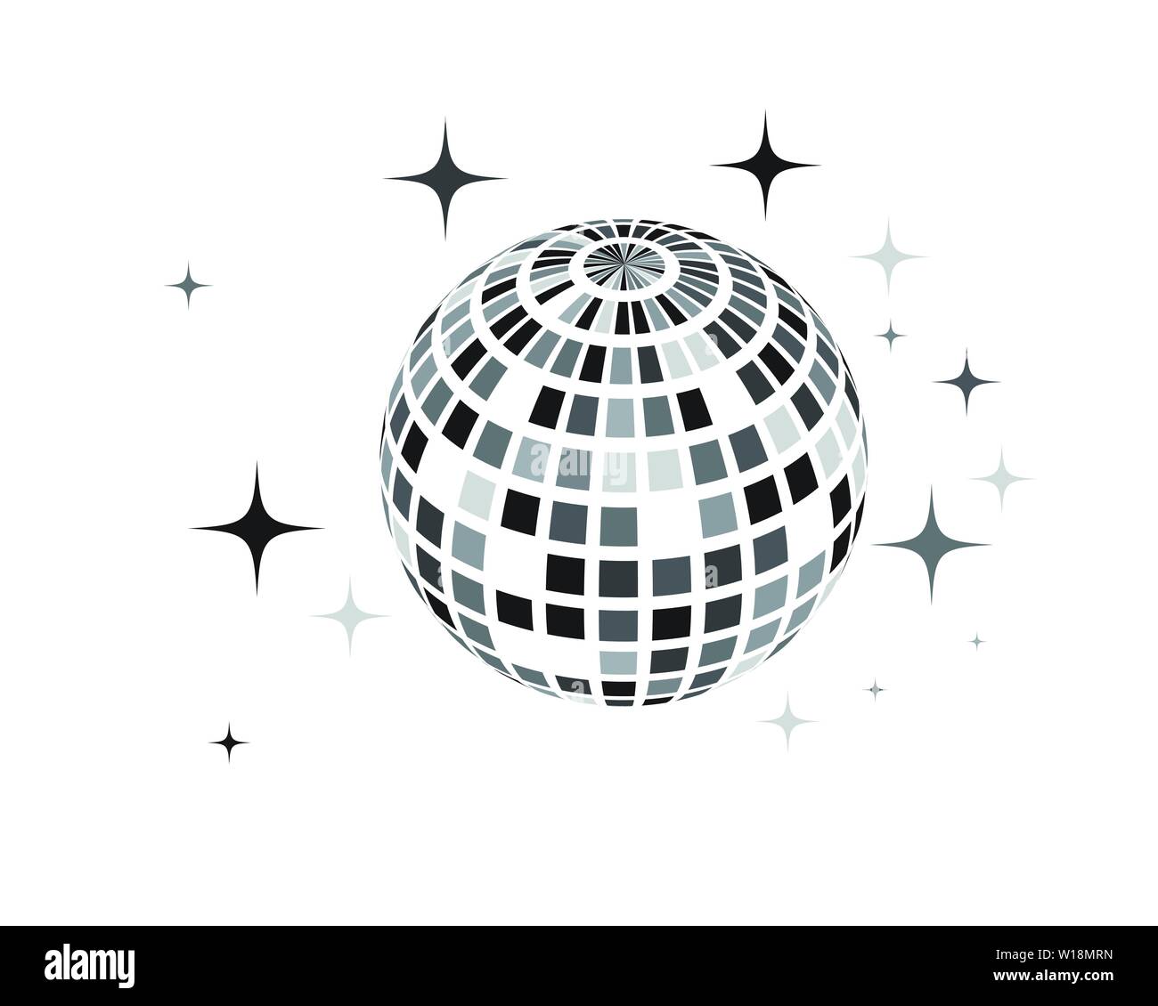 Boule disco icône vecteur illustration design template Illustration de Vecteur