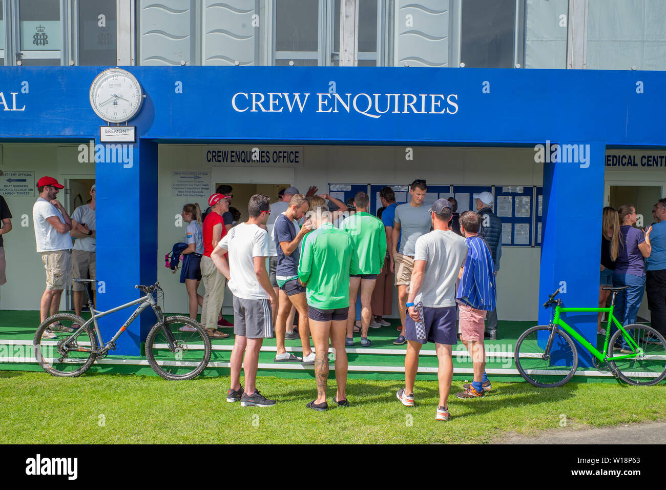 Henley on Thames, Angleterre, Royaume-Uni, 28 juin 2019, Henley Royal Regatta qualificatifs, time trial, sur REACH, Henley [© Peter SPURRIER/Intersport Banque D'Images