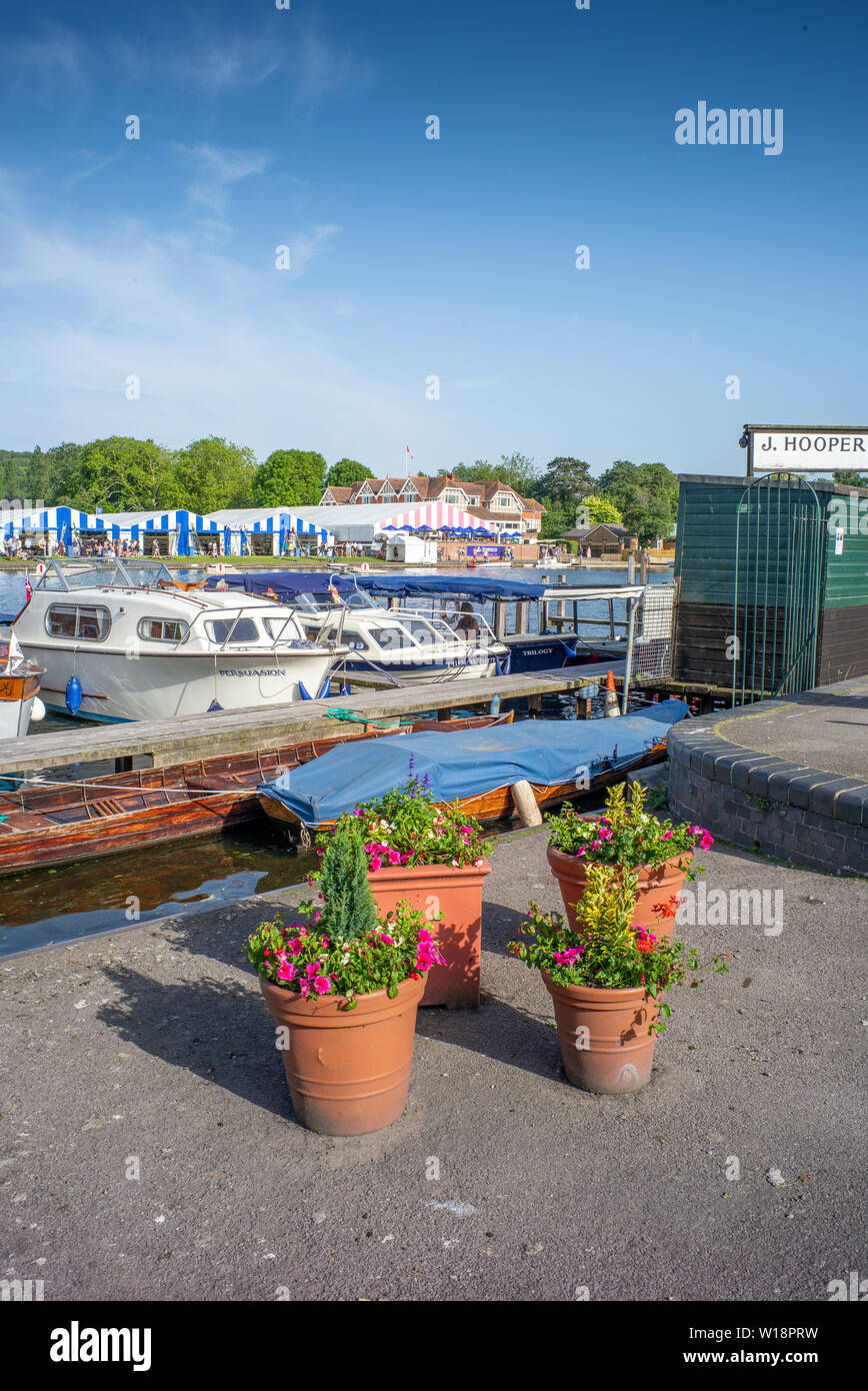 Henley on Thames, Angleterre, Royaume-Uni, 28 juin 2019, Henley Royal Regatta qualificatifs, time trial, sur REACH, Henley [© Peter SPURRIER/Intersport Banque D'Images