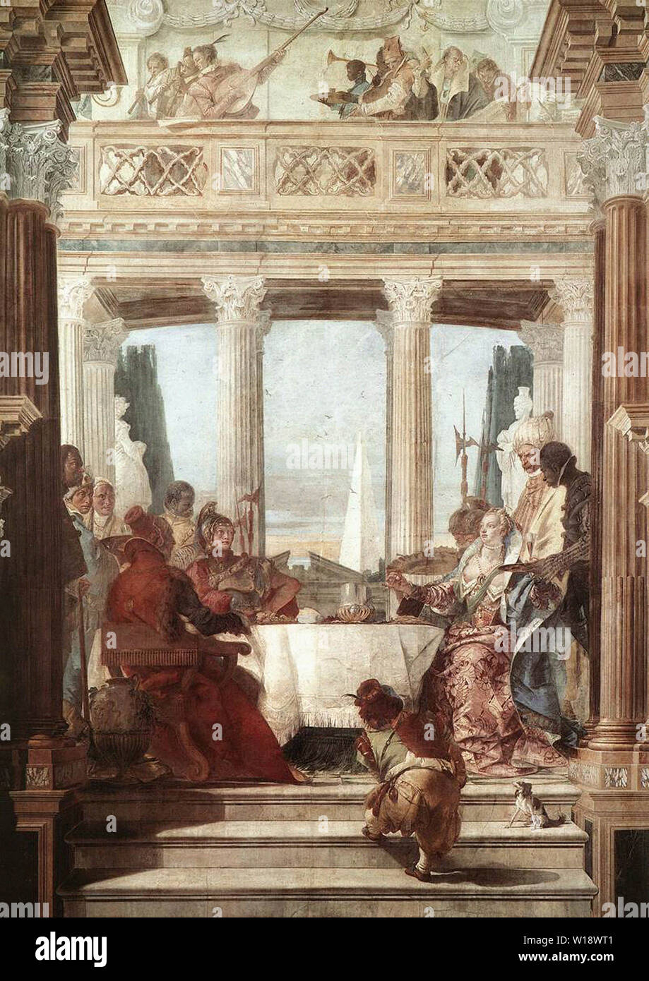 Giambattista Tiepolo - Banquet Cleopatr 1747 Banque D'Images