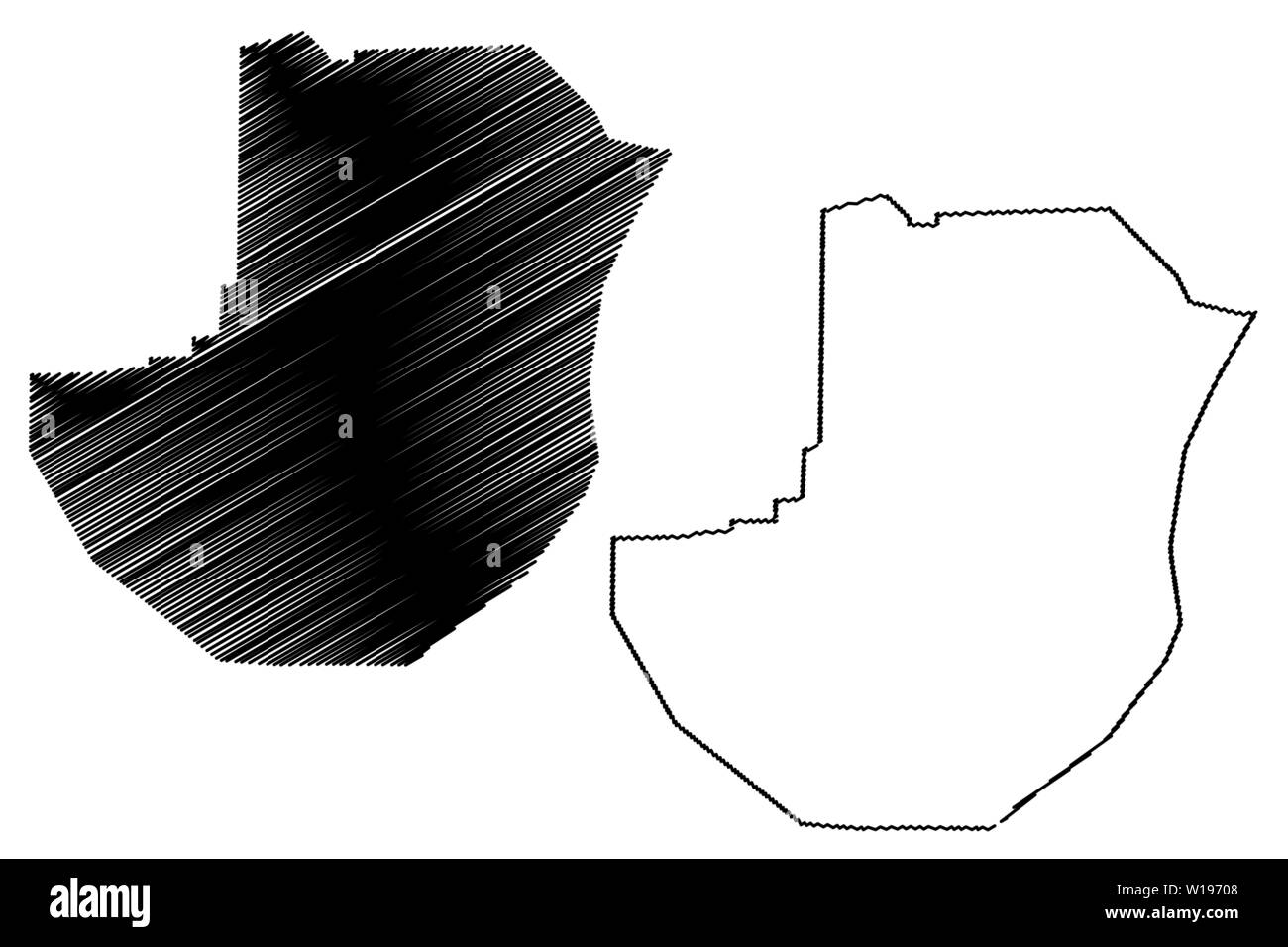Ville Baïkonour (République du Kazakhstan, les régions du Kazakhstan) map vector illustration gribouillage, croquis Moscow map Illustration de Vecteur