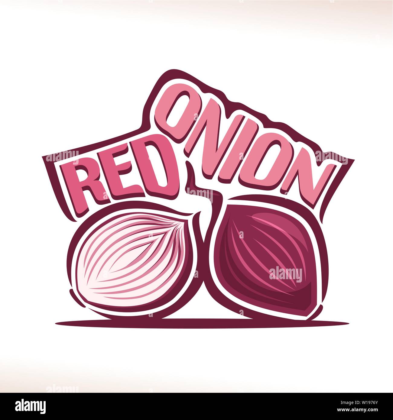 Logo vectoriel pour l'oignon rouge Illustration de Vecteur