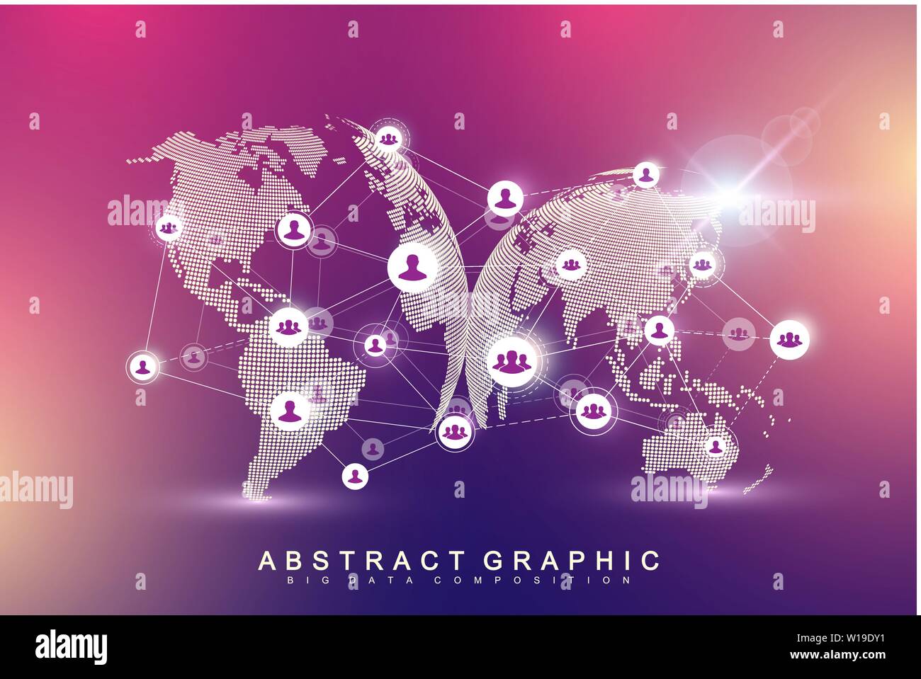 Les RH, la gestion des ressources humaines. Concept d'affaires et de technologie. Ressources humaines et recrutement, global outsourcing virtual concept. Vector Illustration de Vecteur