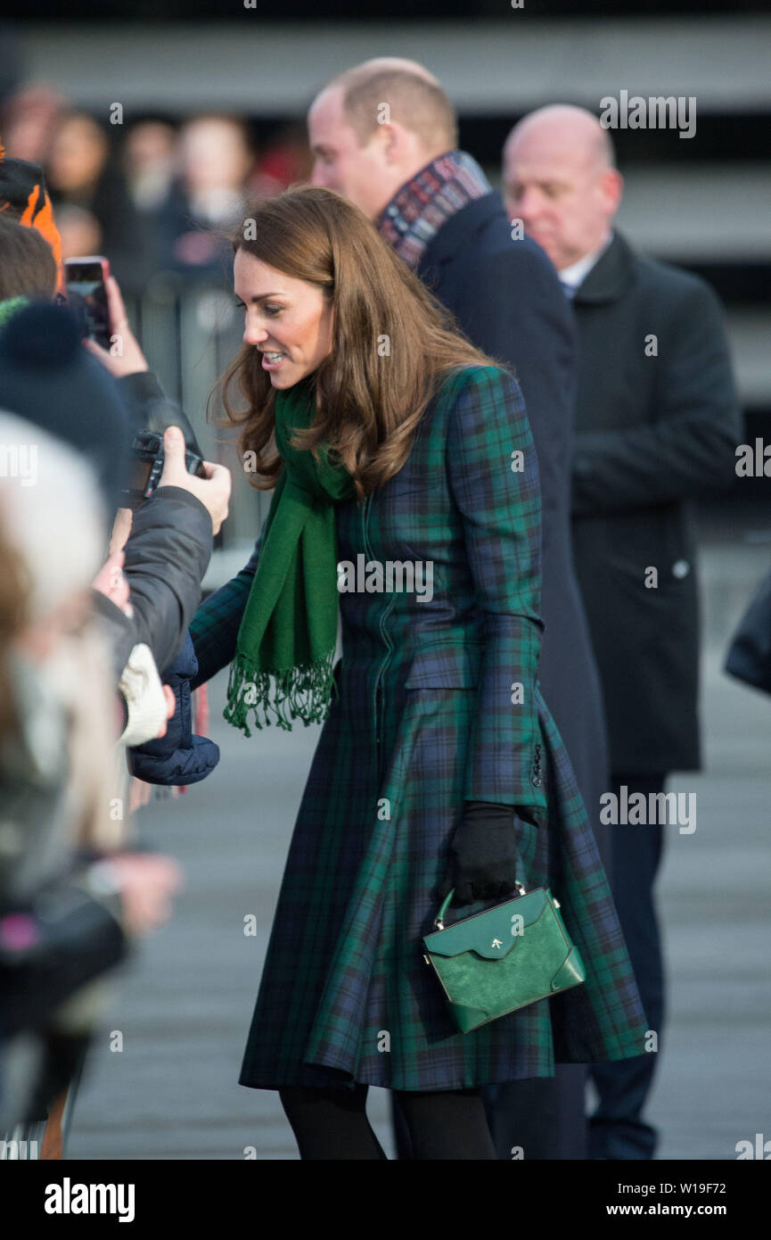 Dundee, Royaume-Uni. 29 janvier 2019. Le duc et la duchesse de Cambridge a ouvert officiellement la Dundee V&A Museum of Design. Banque D'Images