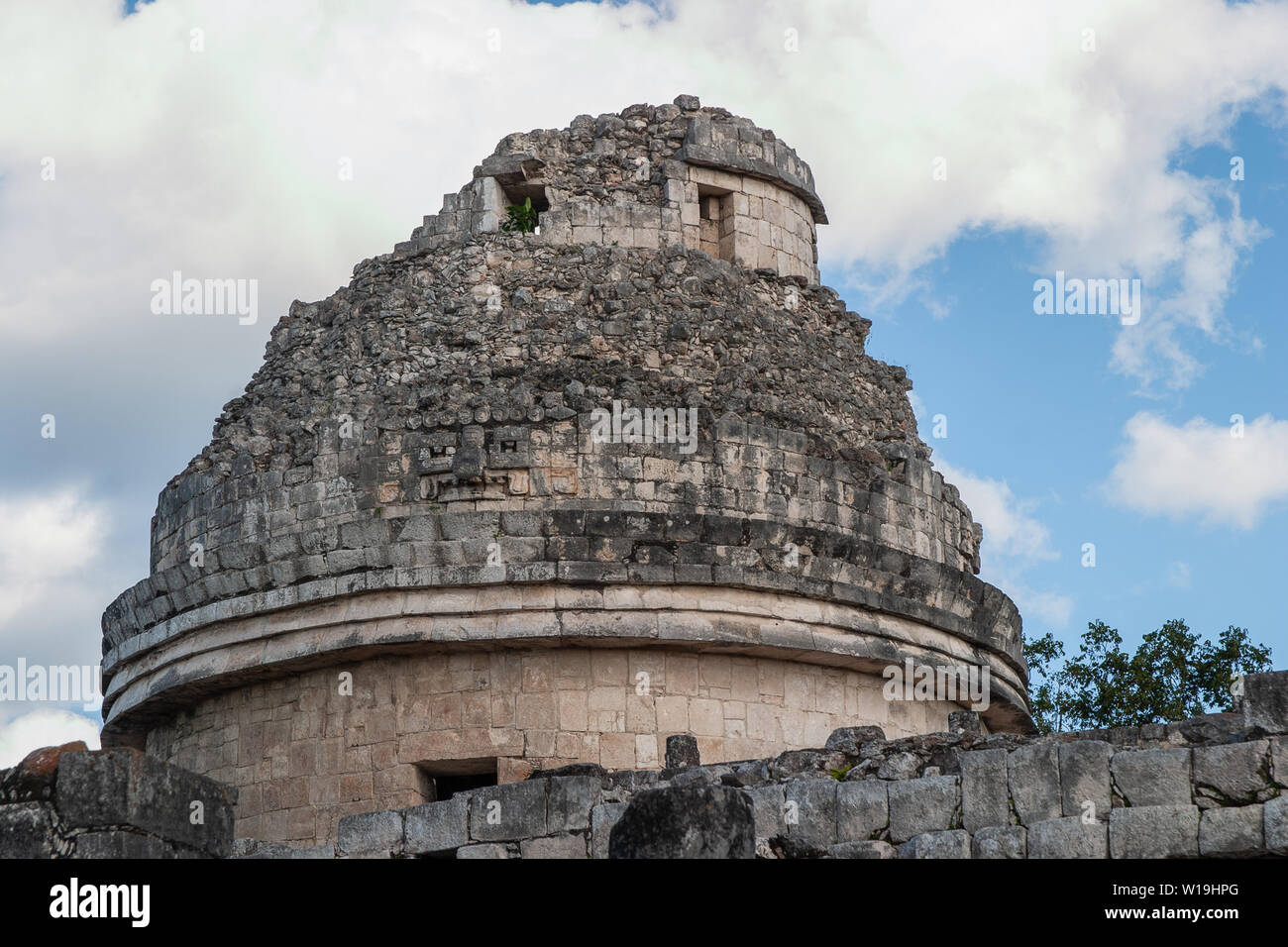 El Caracol, l'Observatoire à Chichen Itza, au Mexique. Banque D'Images