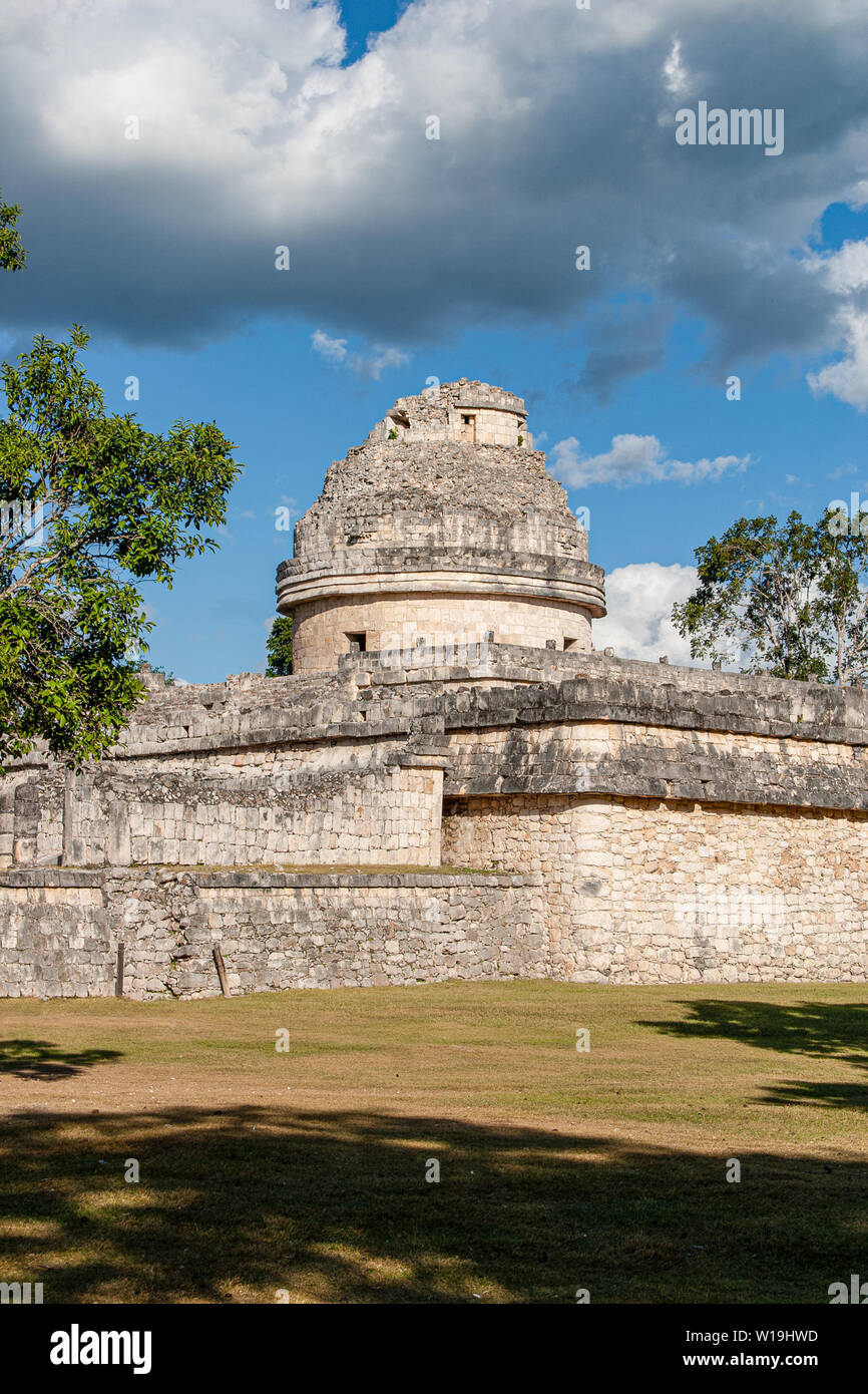 El Caracol, l'Observatoire à Chichen Itza, au Mexique. Banque D'Images
