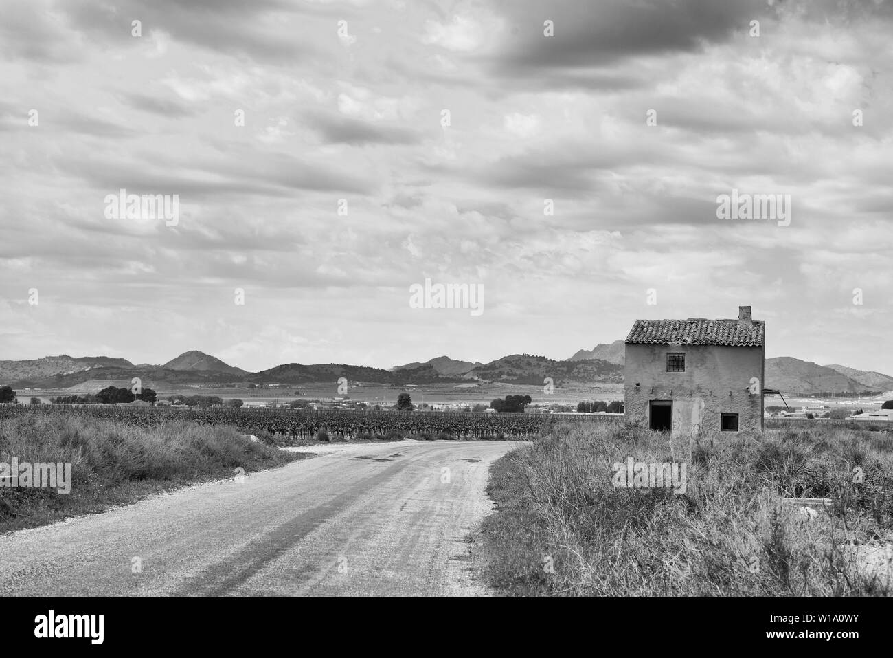 Vue sur la campagne dans la région de Murcie en Espagne Banque D'Images