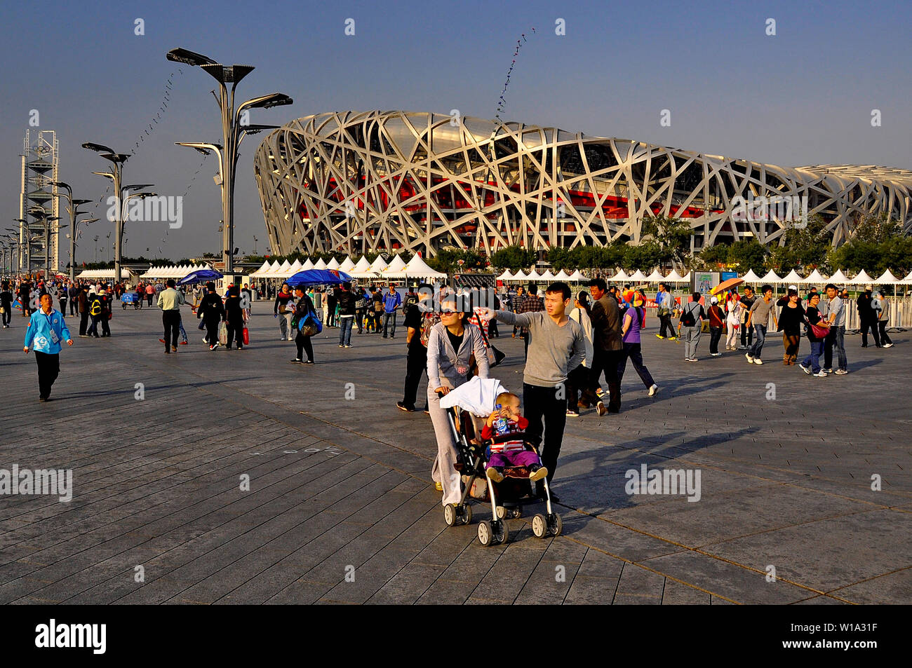 Bird's Nest stadium Beijing Chine Banque D'Images