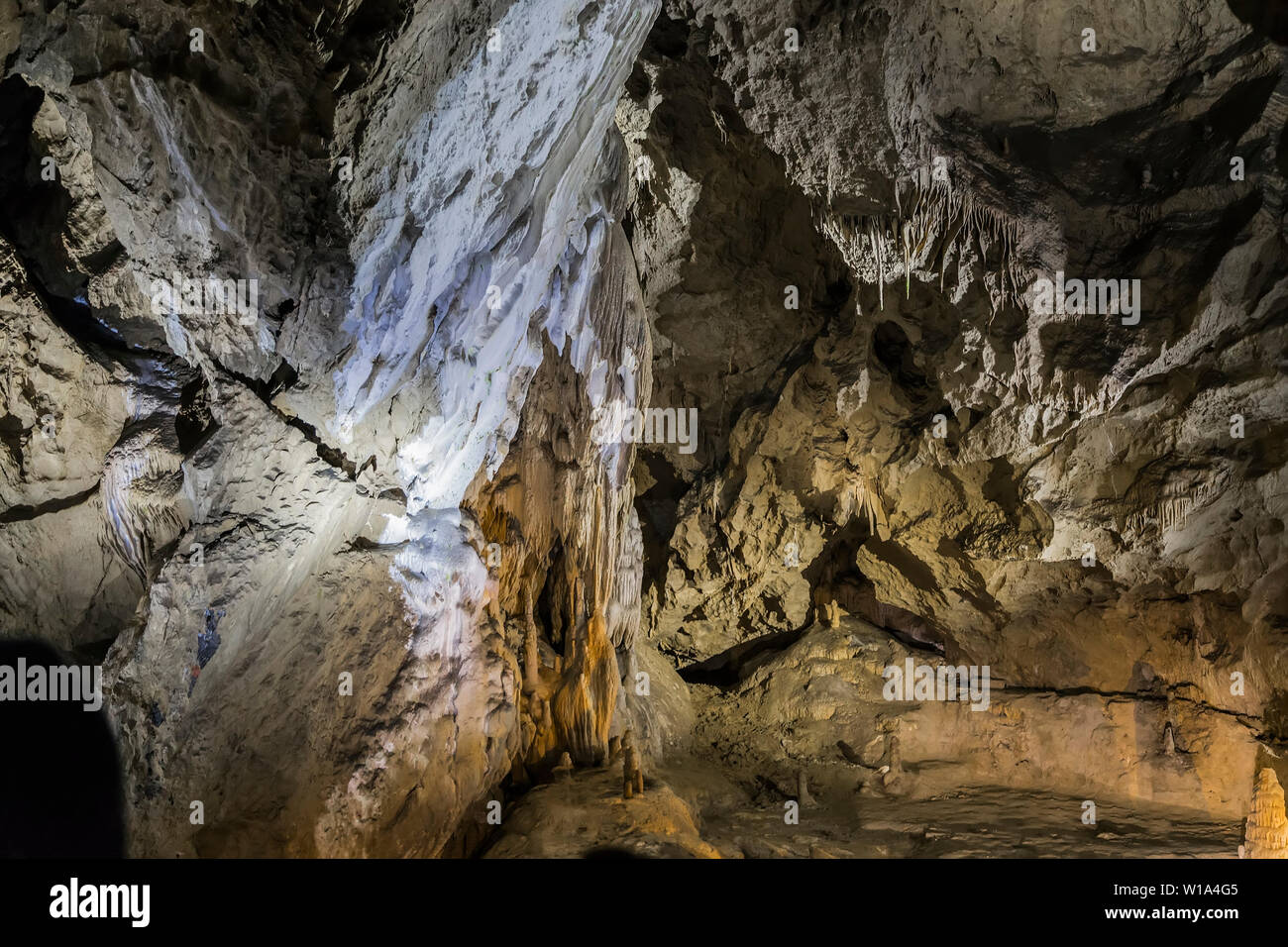 Grotte de Belianska Galerie - grotte de stalactites dans la partie orientale de l'Belianske Tatras en Slovaquie Banque D'Images