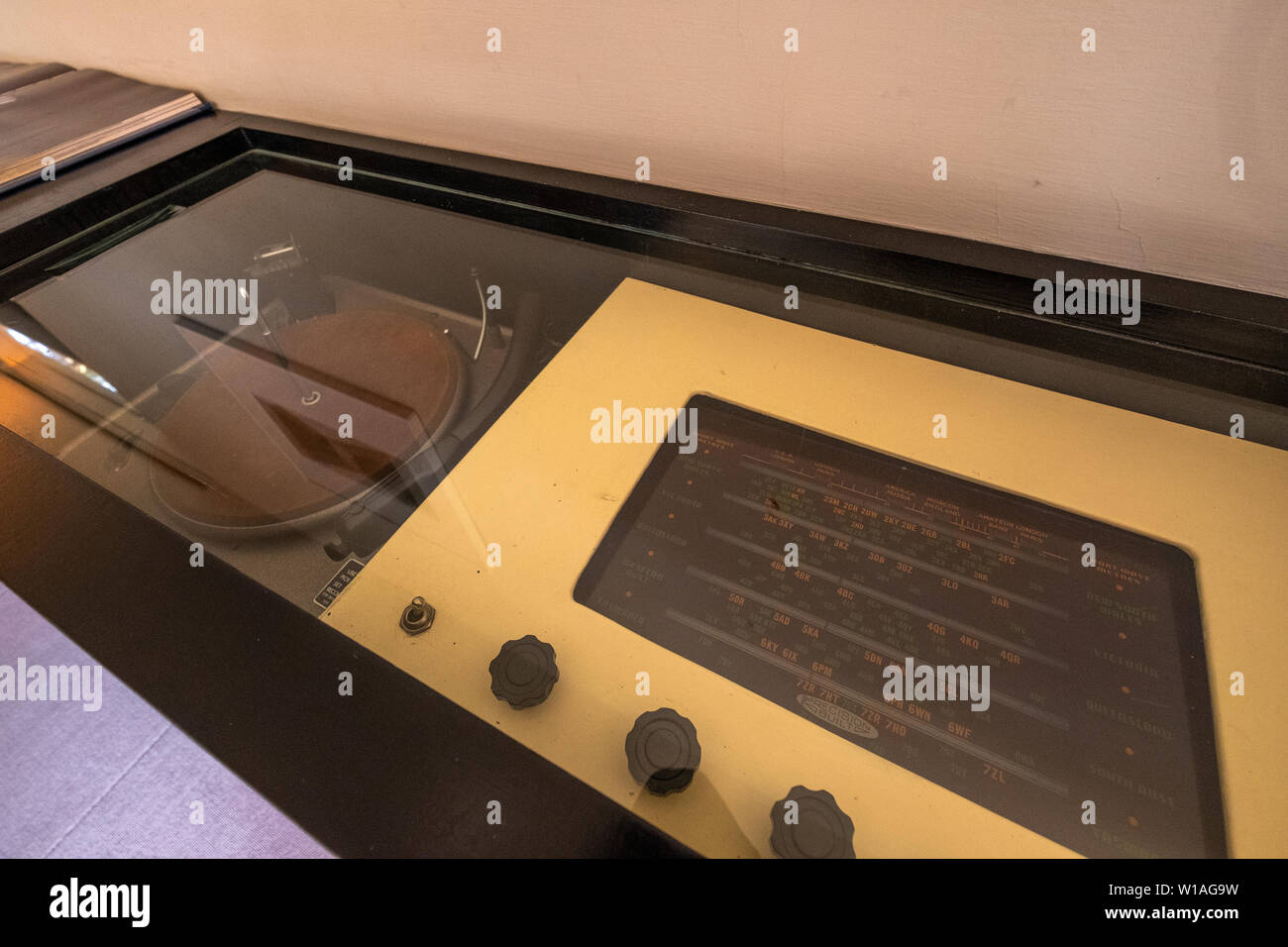 Rose Seidler maison est une ancienne résidence classée au patrimoine national et maintenant house museum situé dans Wahroonga, Sydney, NSW, Australie par Harry Seidler. Banque D'Images