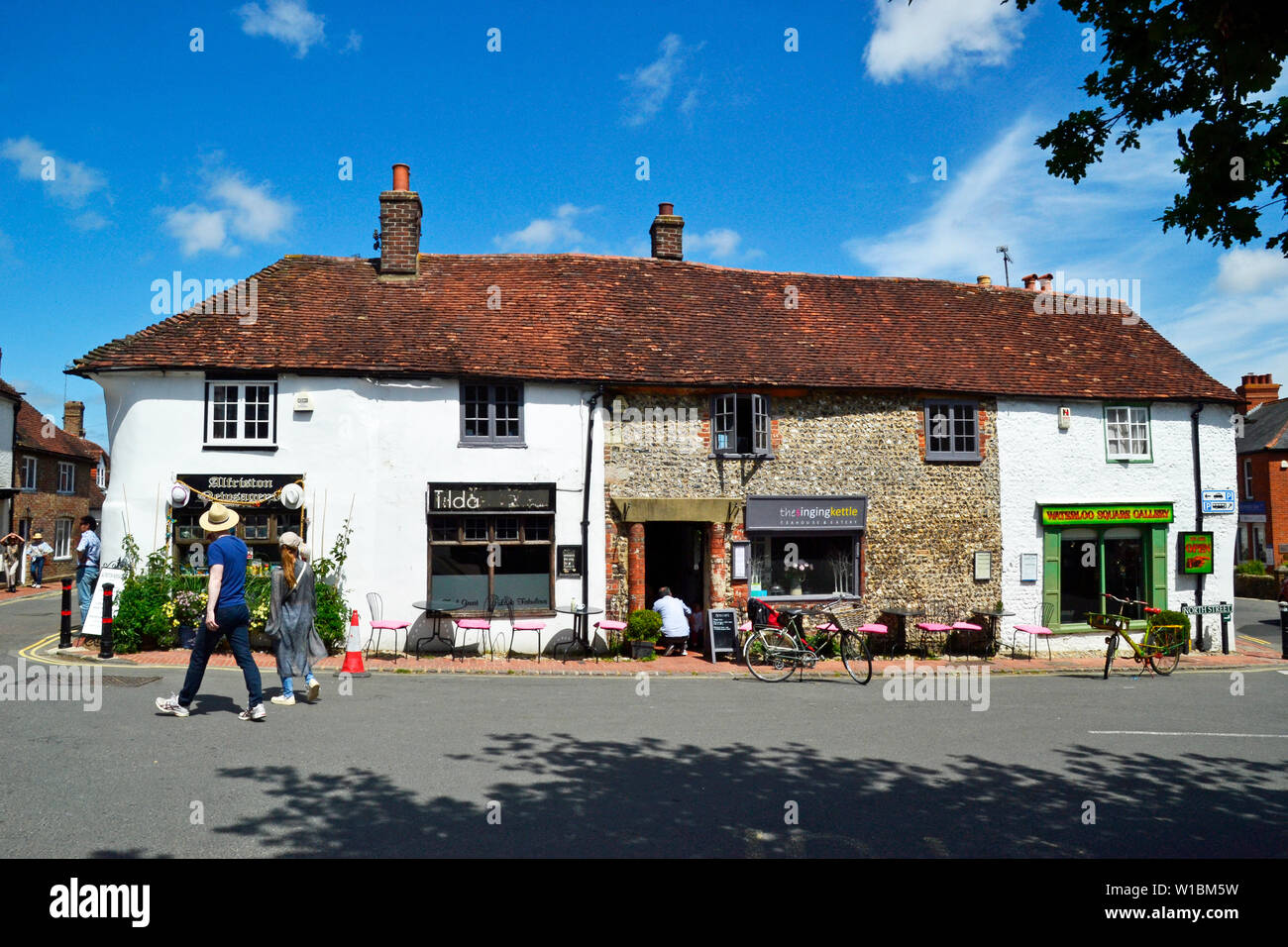 La place Waterloo, Alfriston, East Sussex, UK Banque D'Images