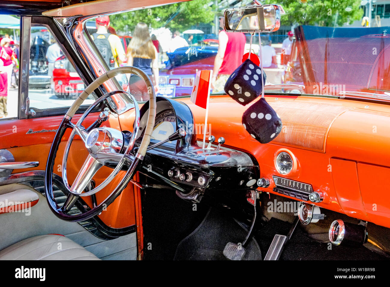 Vintage Collector Car Show, la fête du Canada, constructeur de la Place Saint-Marc, North Vancouver, Colombie-Britannique, Canada Banque D'Images