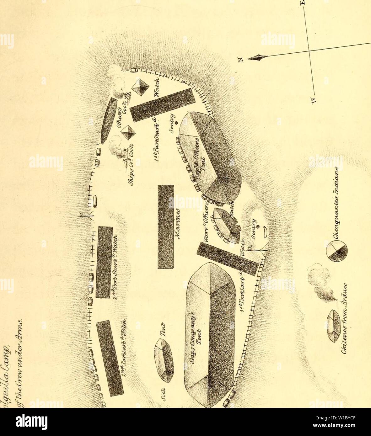 Image d'archive à partir de la page 48 d'un journal de l'épave. Un journal de l'épave du navire Challenger, sur la côte ouest de l'Amérique du Sud, en mai, 1835 : avec un compte du campement après des officiers et de l'équipage, pendant une période de sept semaines, sur la côte sud du Chili . diaryofwreckofh00roth Année : 1836 Banque D'Images