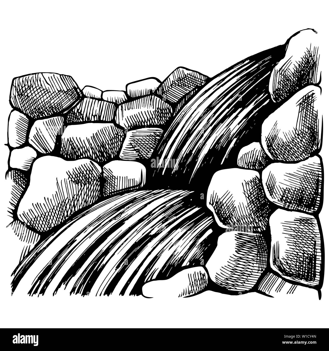 Cascade Mountain rocks. Illustration de Vecteur
