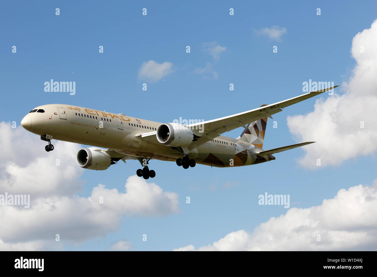 A6-BLI Etihad Airways Boeing 787-9 Dreamliner Banque D'Images