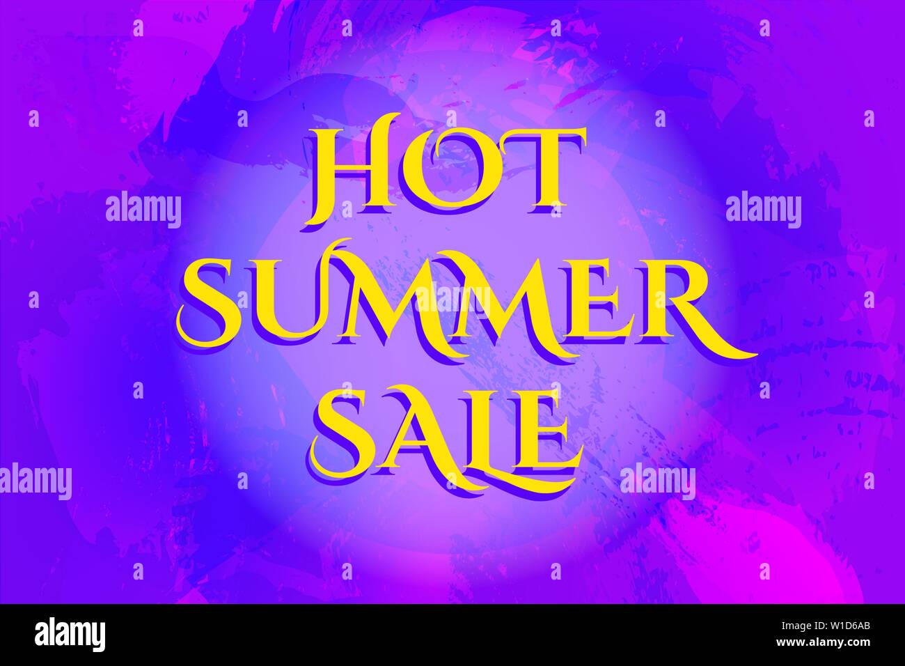 Résumé fond bleu violet avec chaleur de l'été vente texte dans un cercle. Modèle d'affiche, les ventes. Vecteur EPS 10 modifiable Illustration de Vecteur