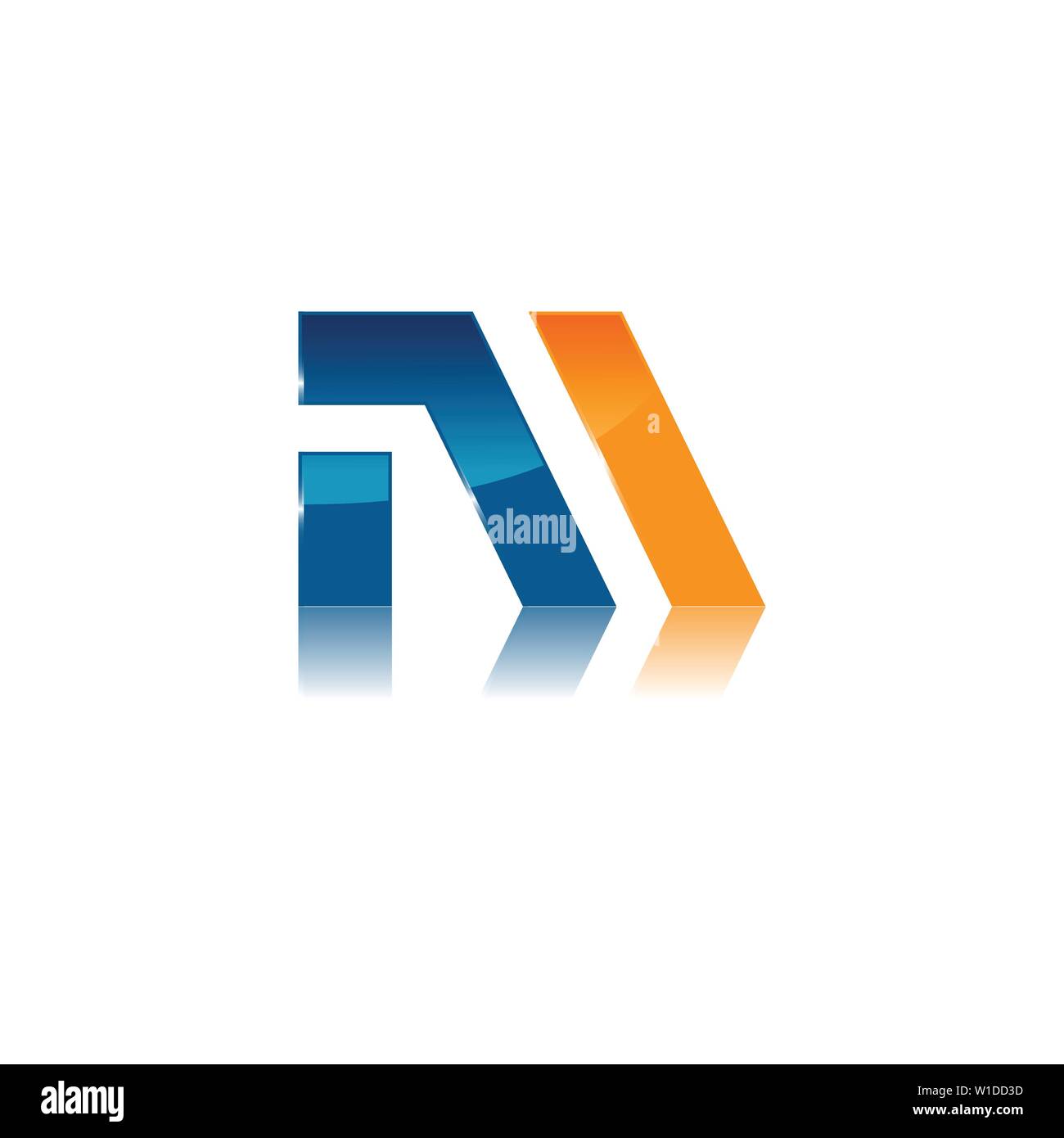 Logo M Lettre modèle d'illustration vectorielle, brillants, lettre M logo logo vector tendance Illustration de Vecteur