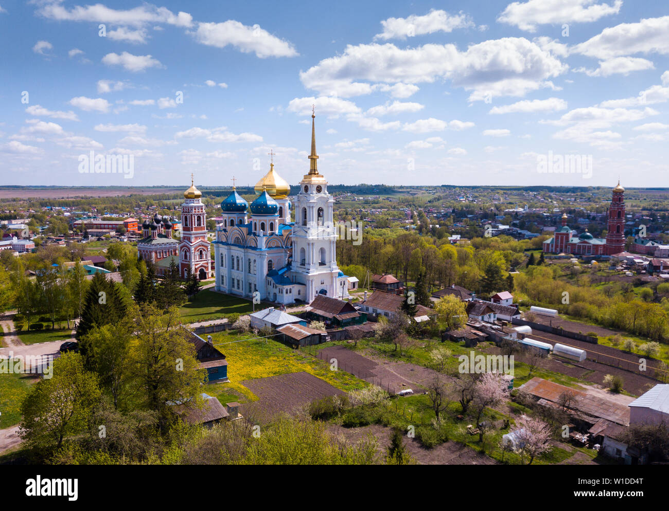 Vue aérienne du centre historique de Bolkhov - ville dans la région d'Orel, en Russie Banque D'Images