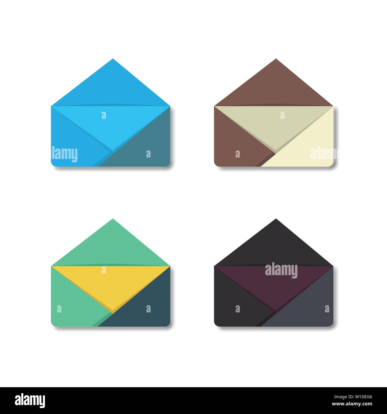 Enveloppe couleur télévision courrier d'icône du design vector illustration Illustration de Vecteur